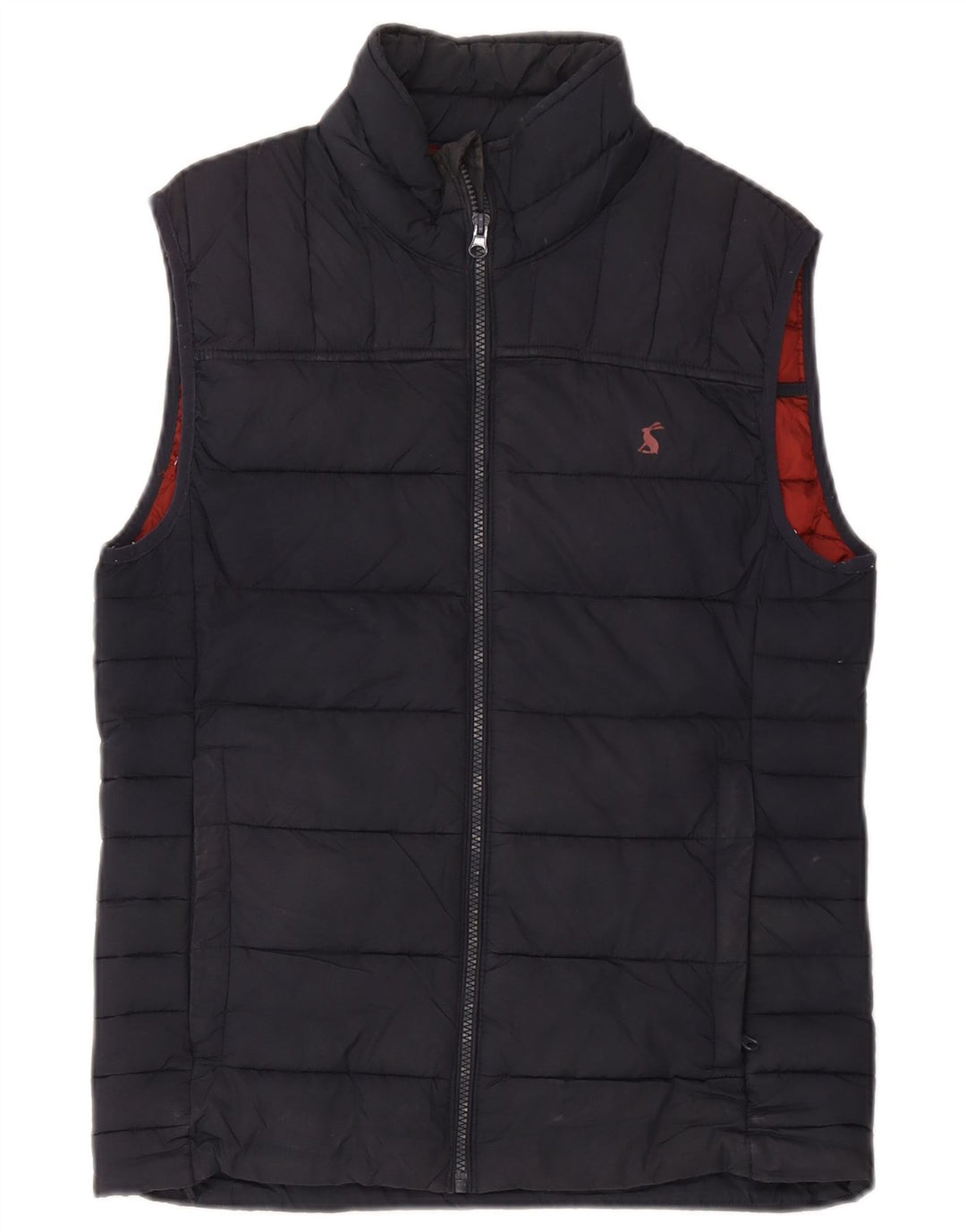 Joules Womens Oversized Padded Gilet UK 10 Small Navy Blue Polyester