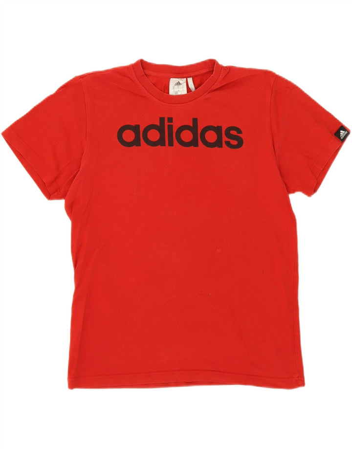 ADIDAS Mens Graphic T-Shirt Top Medium Red Cotton Vintage Adidas and Second-Hand Adidas from Messina Hembry 