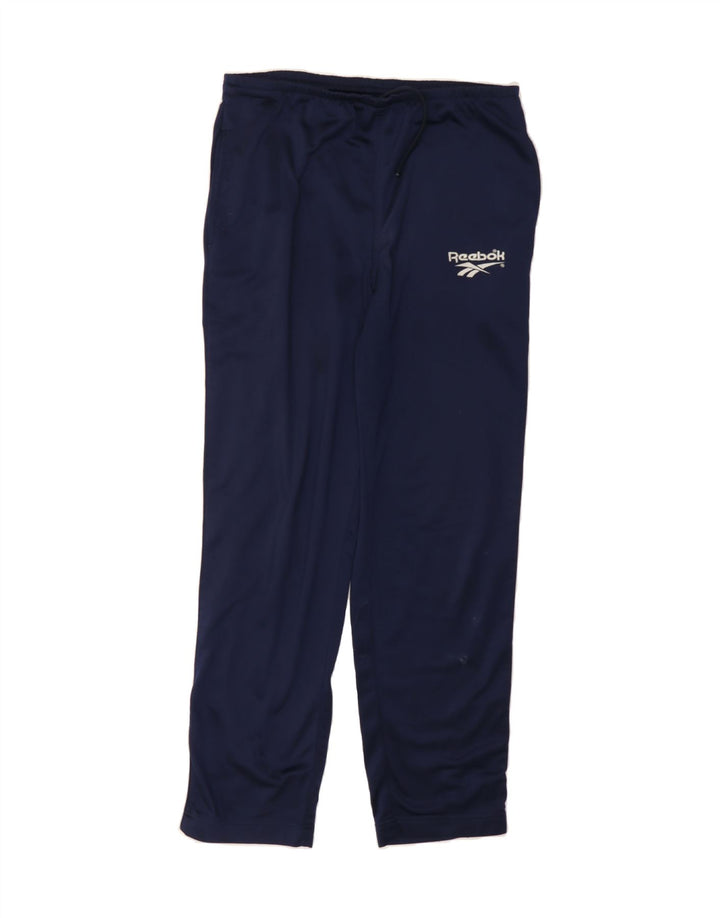 REEBOK Mens Tracksuit Trousers Small Navy Blue Polyester Vintage Reebok and Second-Hand Reebok from Messina Hembry 