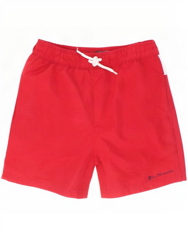 Chłopięce spodenki kąpielowe Ben Sherman z grafiką, 7-8 lat, w kolorze czerwonym