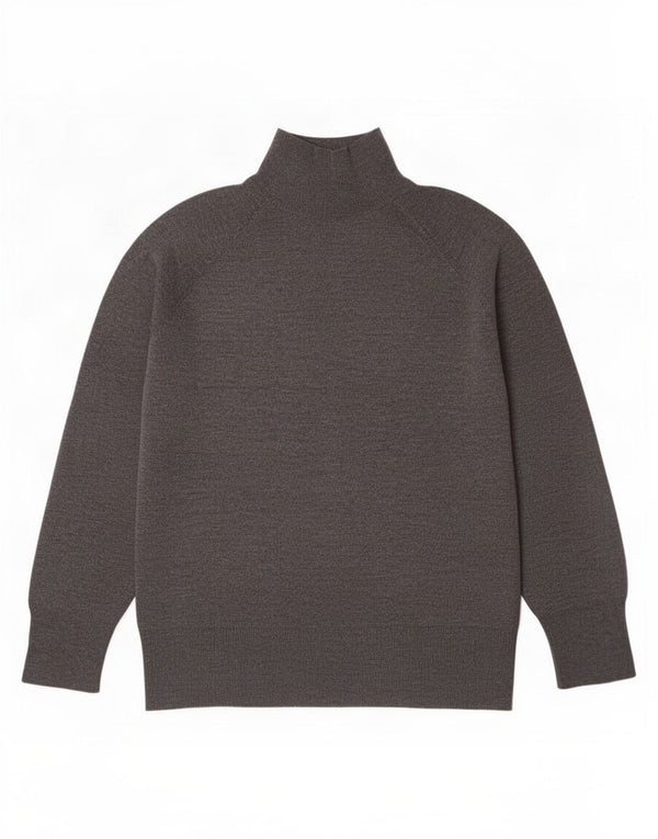 Zara Pull col roulé pour femme UK 16 Large Gris Viscose