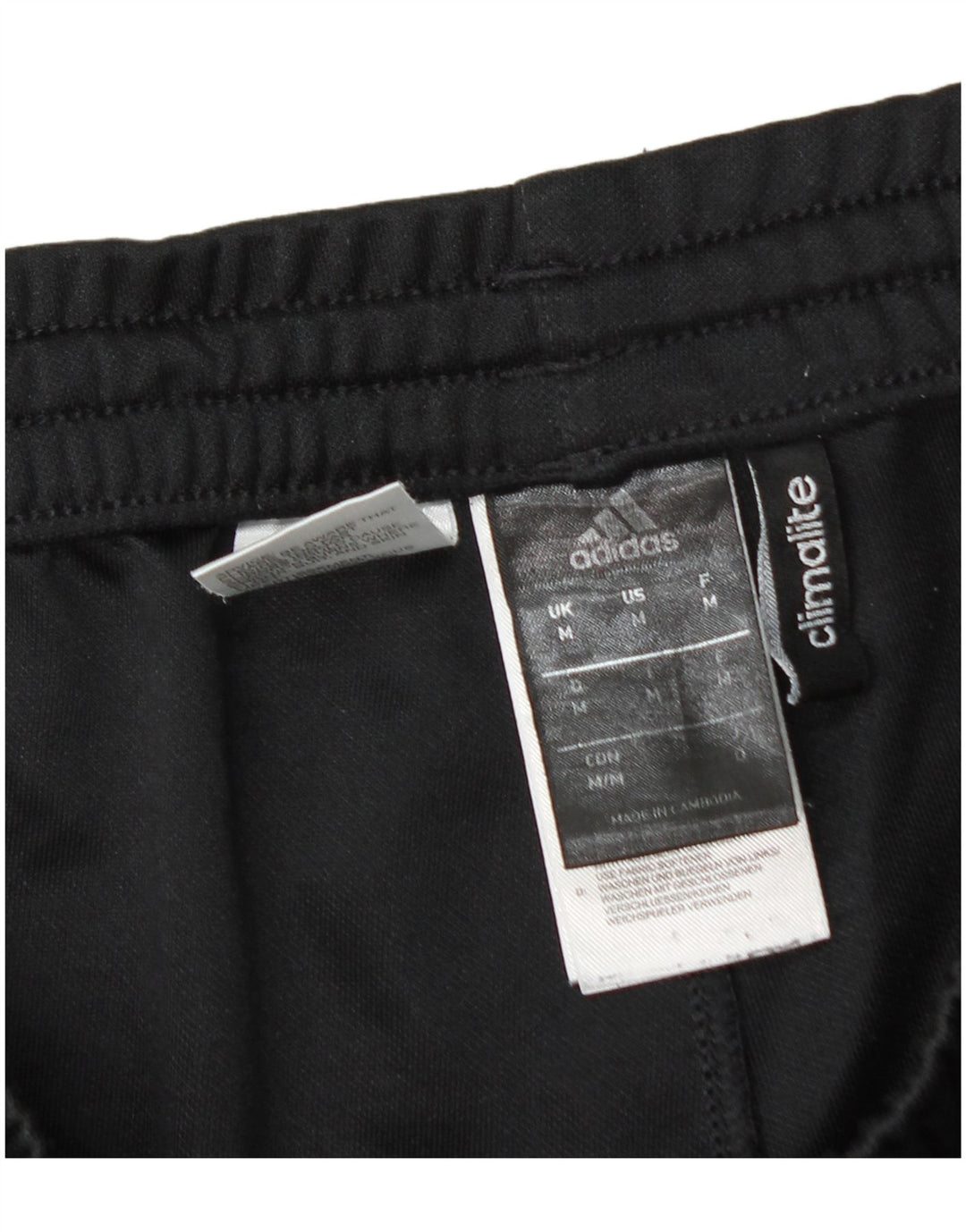 Adidas Mens Climalite Tracksuit Trousers Medium Black Polyester