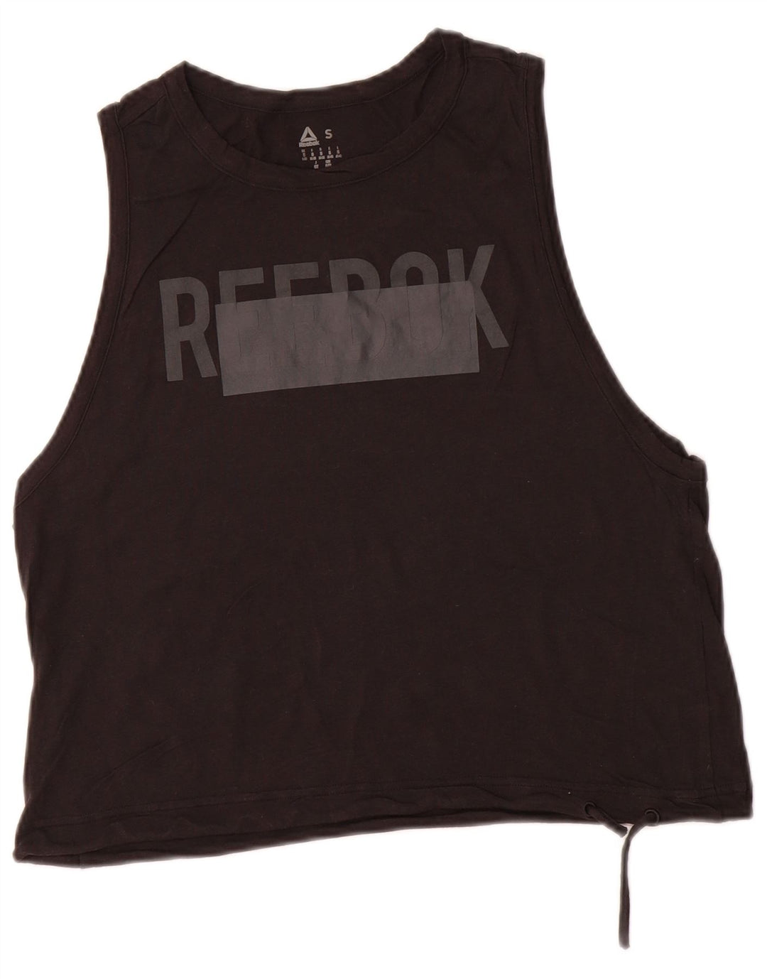 Reebok Womens Graphic Vest Top UK 8/10 Small Black
