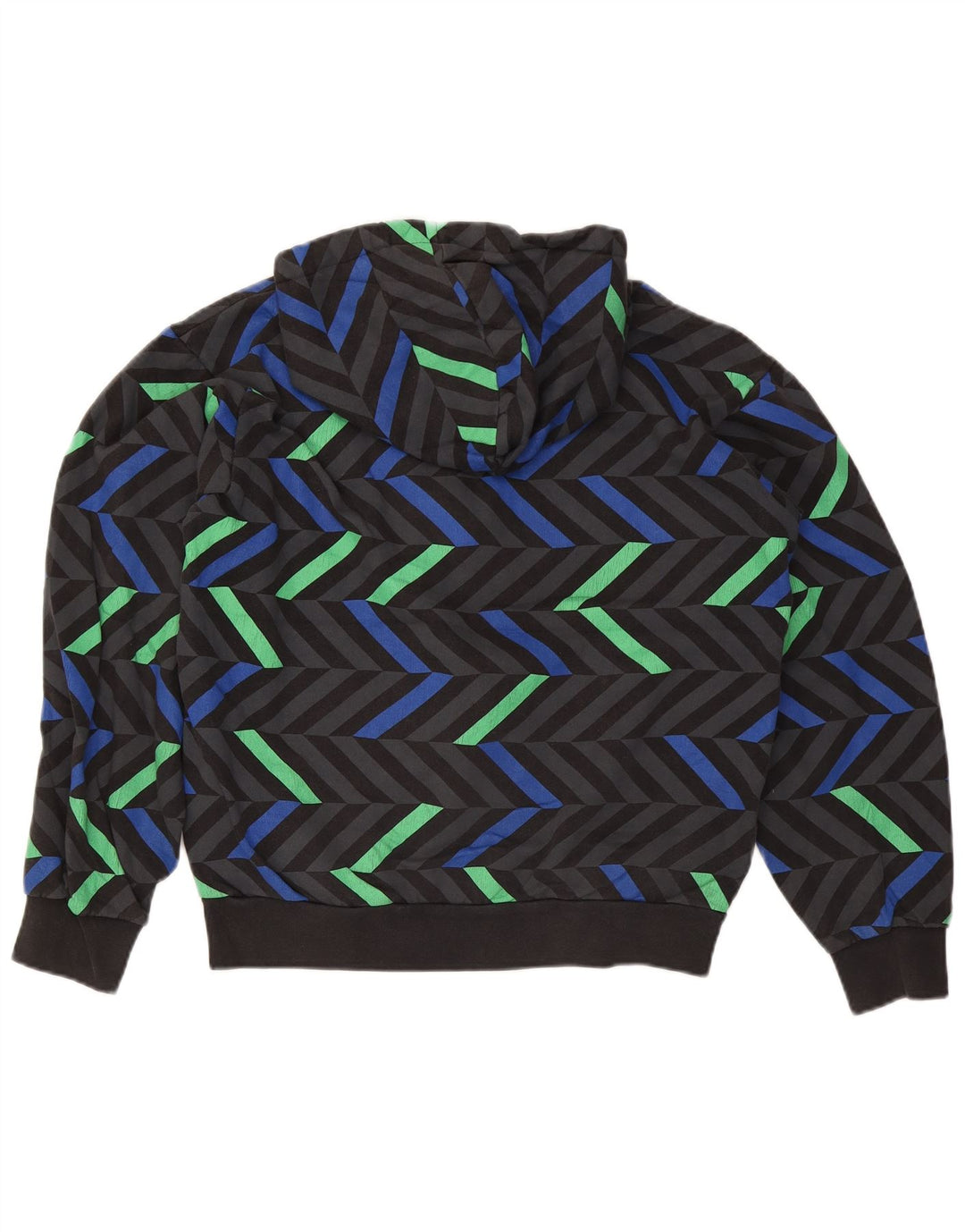 Nike Mens Zip Hoodie Sweater Small Multicoloured Geometric Cotton