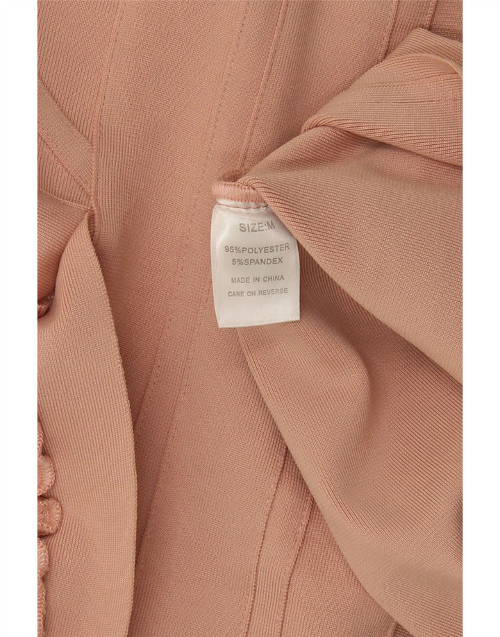 VINTAGE Womens Halter Bodycon Dress UK 12 Medium Pink Polyester Vintage Vintage and Second-Hand Vintage from Messina Hembry 