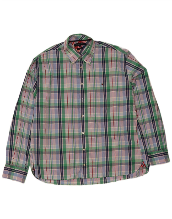 Tommy Hilfiger herreskjorte 2XL flerfarvet ternet bomuld