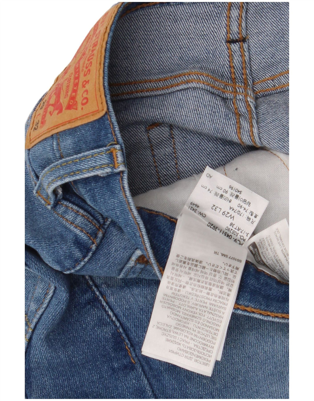 Jeans Levi's Uomo 511 Slim W29 L32 Cotone Blu