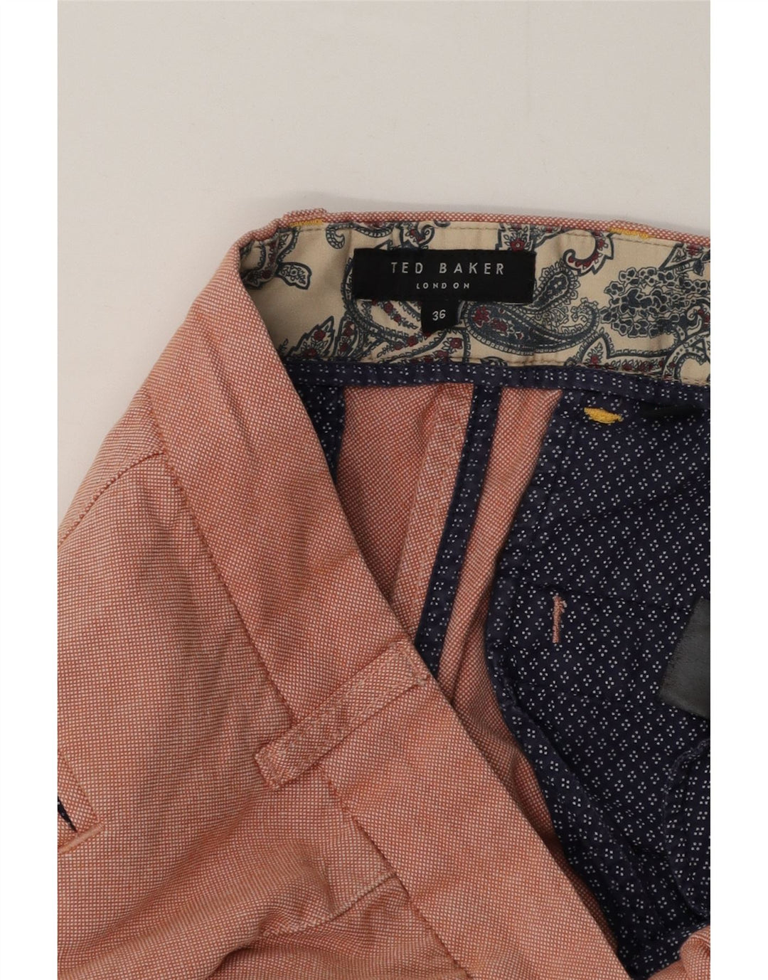 Ted Baker Mens Chino Shorts W36 Large Pink