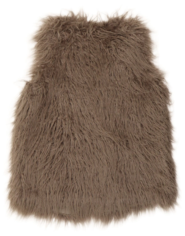 Rich & Royal Womens Faux Fur Gilet EU 36 Small Grey Polyacrylic