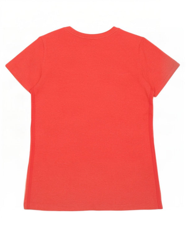 Adidas Dame Climalite T-Shirt Top UK 20/22 XL Rød Bomuld