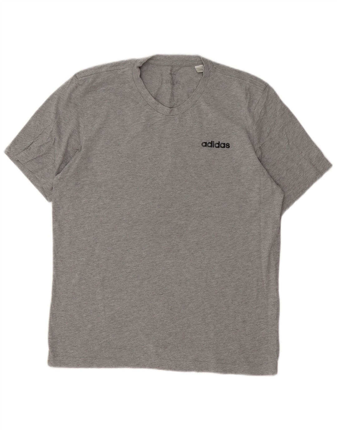 ADIDAS Mens T-Shirt Top Medium Grey Flecked Cotton