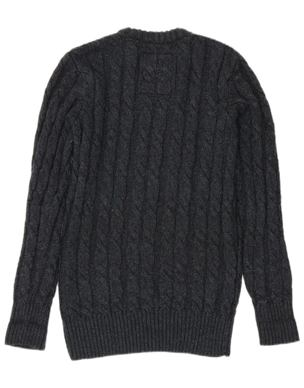 Superdry Herren-Pullover mit Rundhalsausschnitt, Größe S, Marineblau, Acryl