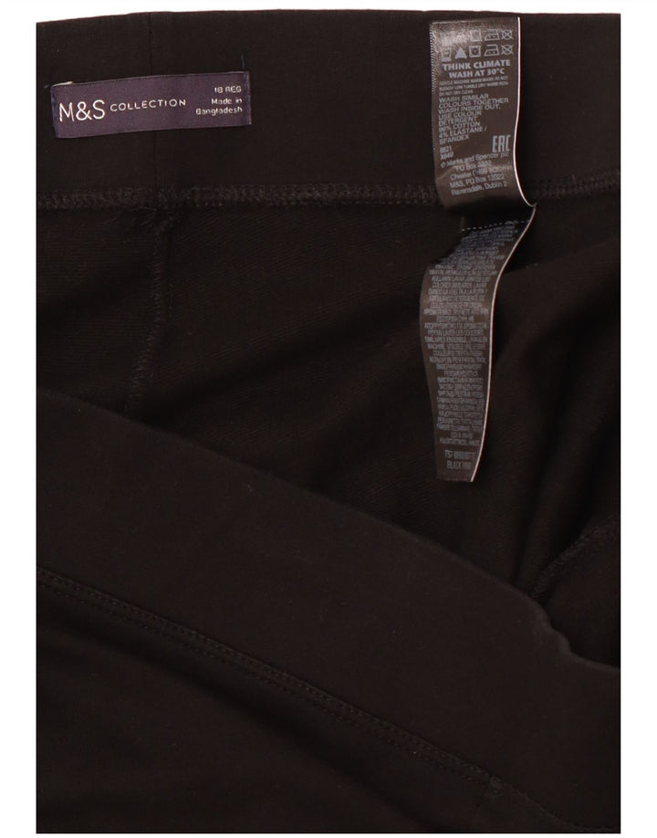 MARKS & SPENCER Womens Tracksuit Trousers UK 18 XL Black Cotton