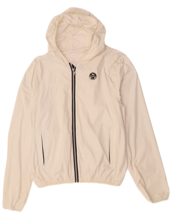 North Sails Dame Regnjakke med hætte UK 14 Medium White