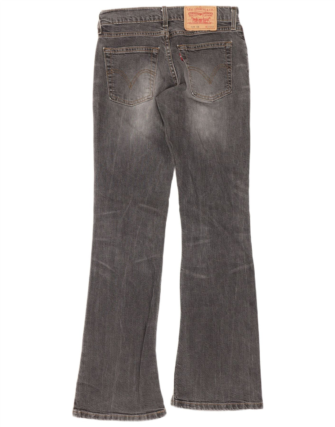 Levi's Damen 529 Curvy Bootcut Jeans W27 L32 Graue Baumwolle