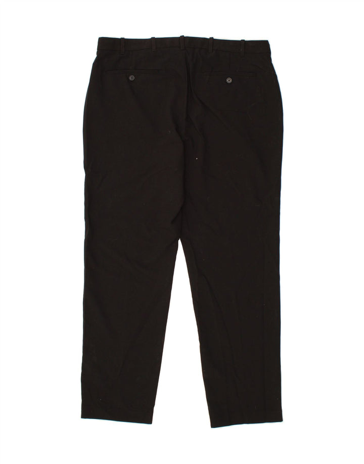 IZOD Mens Straight Chino Trousers  W38 L32 Black Polyester Vintage Izod and Second-Hand Izod from Messina Hembry 