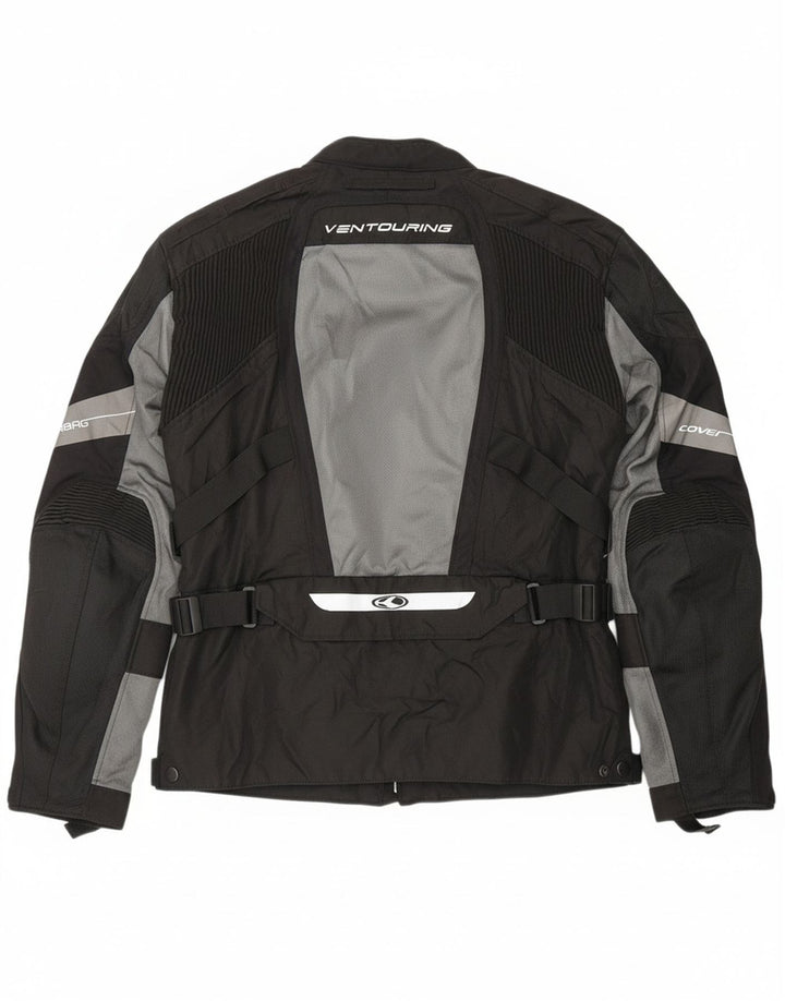 CLOVER Mens Racer Jacket UK 48 4XL Black Colourblock