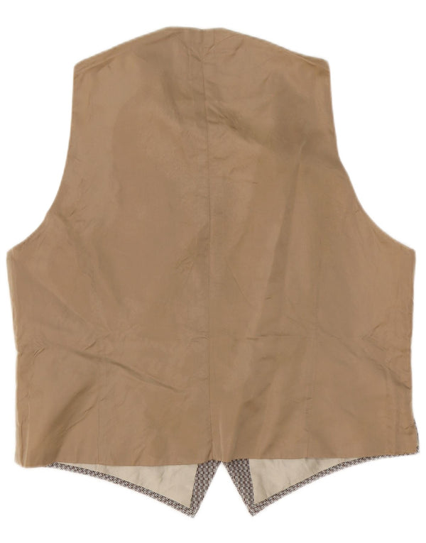 Chaleco vintage para hombre grande gris geométrico