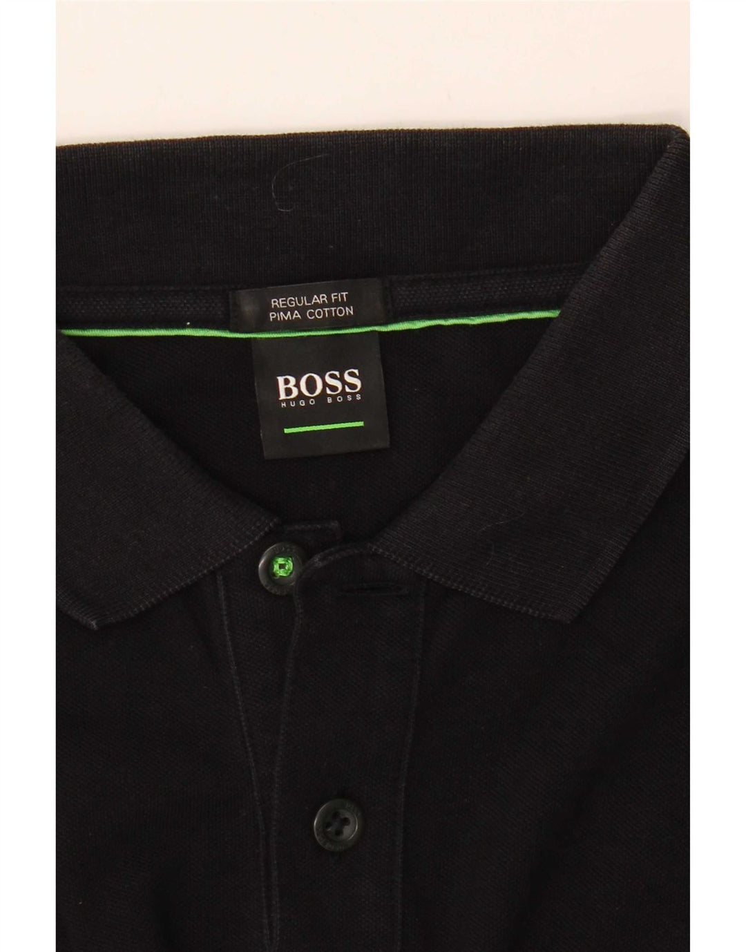 Hugo Boss Herren-Poloshirt mit normaler Passform, Mittelschwarz