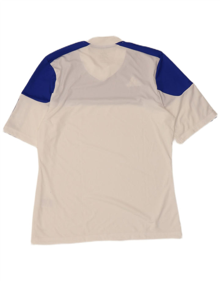 Adidas Herren Climalite T-Shirt Top Mittelweißes Colourblock-Polyester