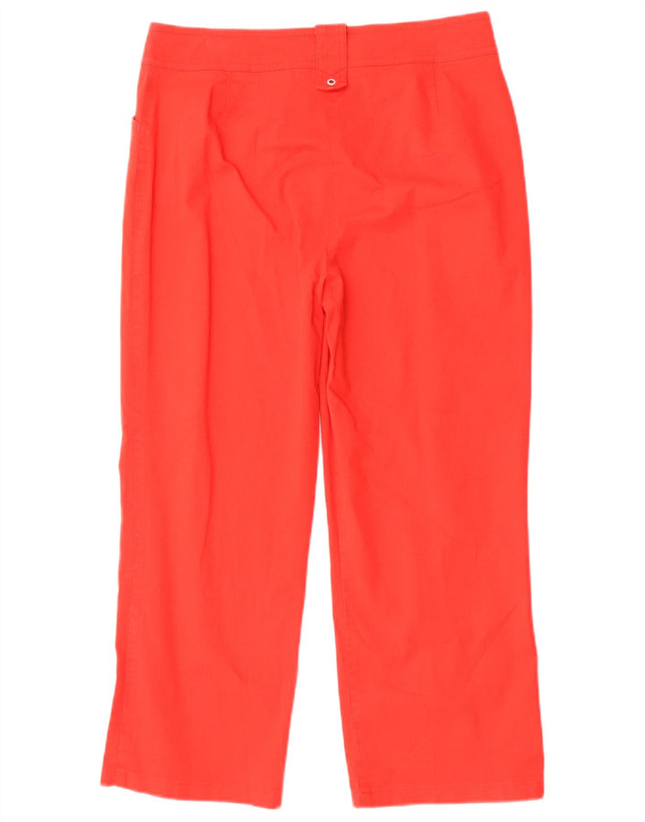 Roxy Womens Straight Cropped Trousers EU 40 Medium W30 L23 Red Cotton