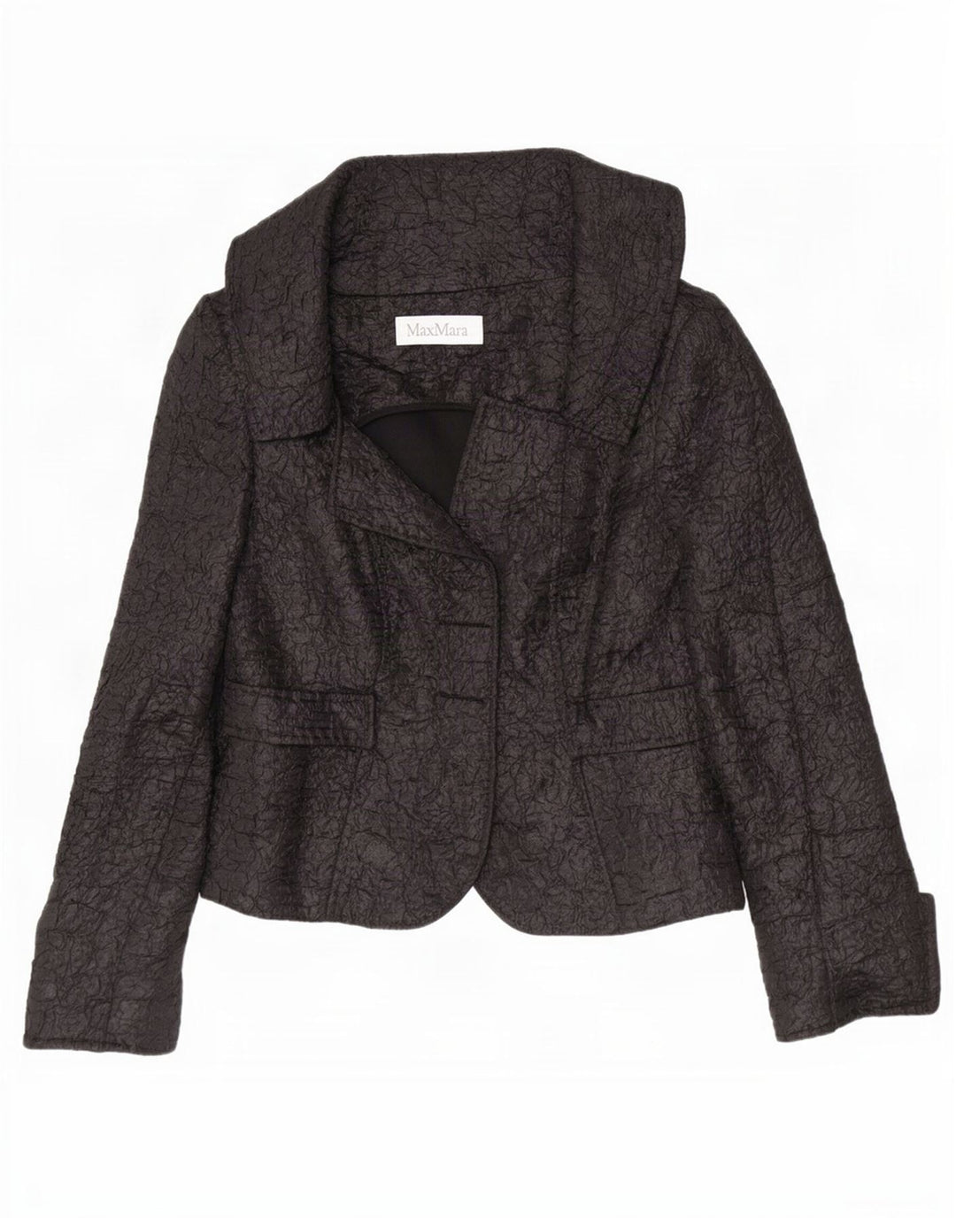 Giacca blazer aperta corta da donna Max Mara UK 12 poliestere nero medio