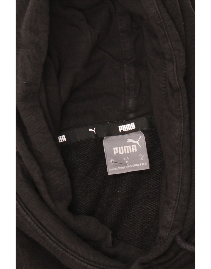 PUMA Mens Hoodie Jumper Small Black Cotton Vintage Puma and Second-Hand Puma from Messina Hembry 