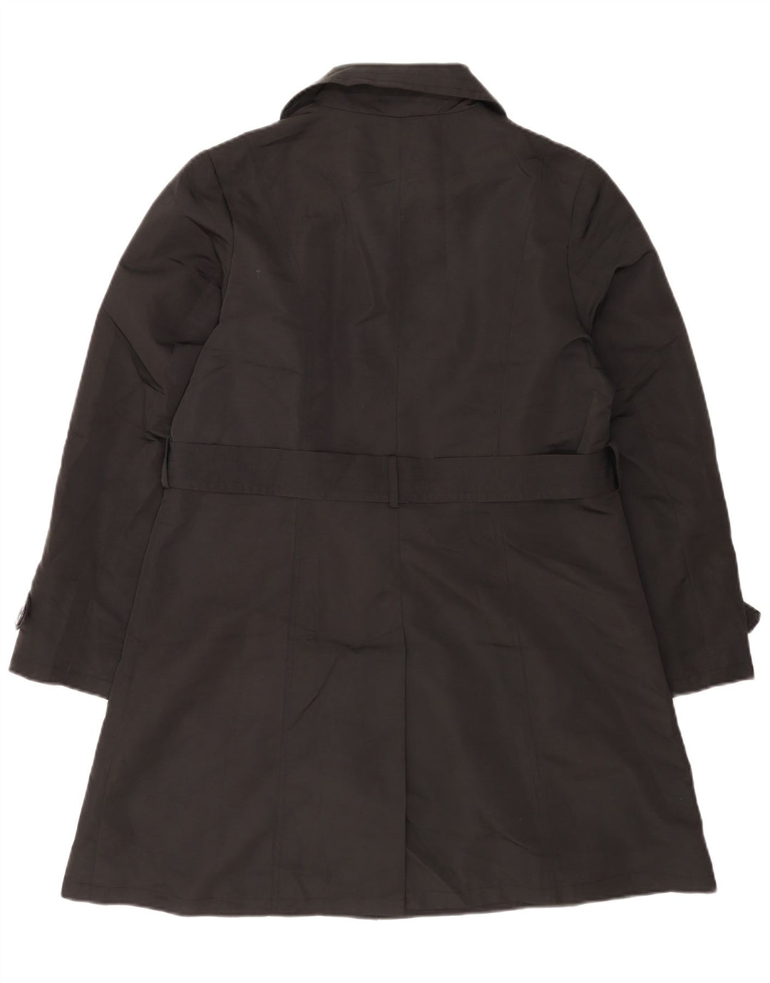 Marks & Spencer Womens Trench Coat UK 16 Large Black Polyester