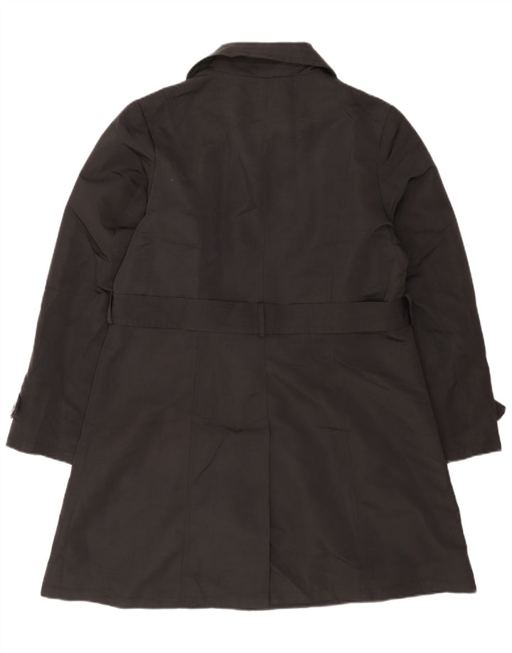 Marks & Spencer Womens Trench Coat UK 16 Large Black Polyester