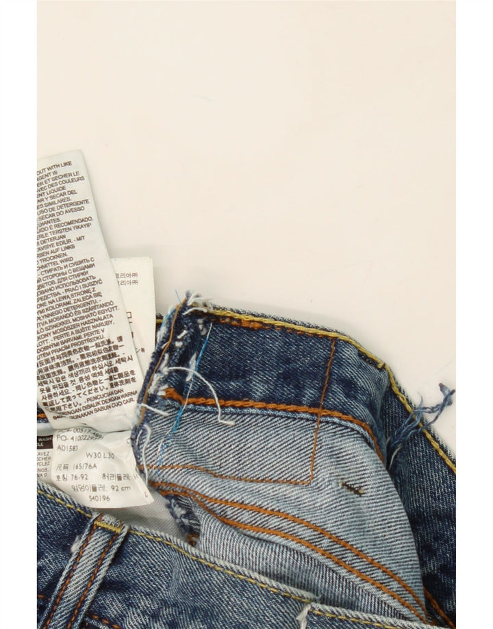 LEVI'S Womens 517 Denim Shorts W30 Medium Navy Blue Cotton Vintage Levi's and Second-Hand Levi's from Messina Hembry 