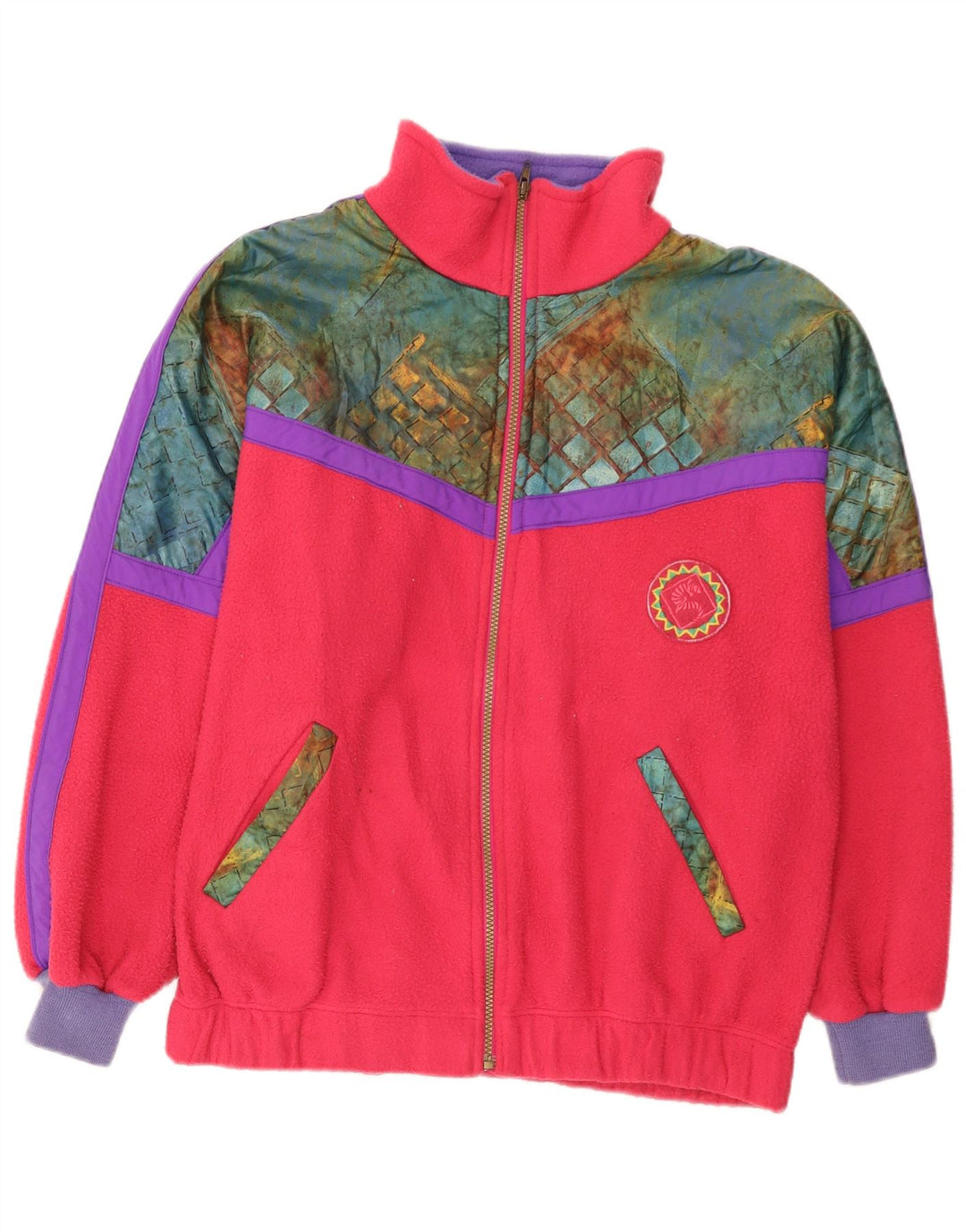 Santo Stefano Herre Fleecejakke UK 38 Medium Pink Ternet polyester