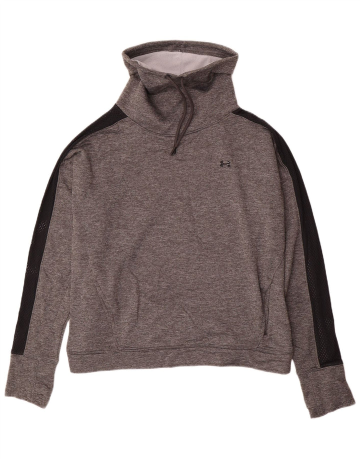 Under Armour Womens Loose Fit Sweatshirt Jumper UK 16 Large Grey Polyester