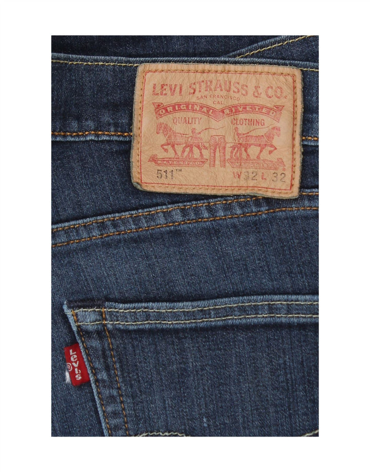 Męskie jeansy Levi's 511 Slim W32 L32 Niebieska bawełna