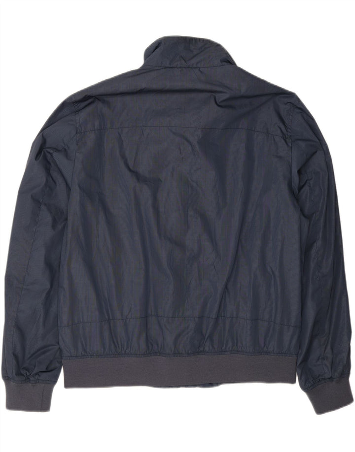 WAMPUM Mens Bomber Jacket UK 40 Large Navy Blue Polyester Vintage Wampum and Second-Hand Wampum from Messina Hembry 