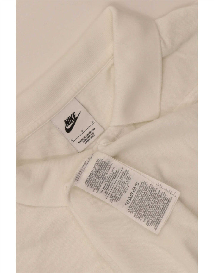 Nike Polo Shirt til mænd, stor hvid bomuld