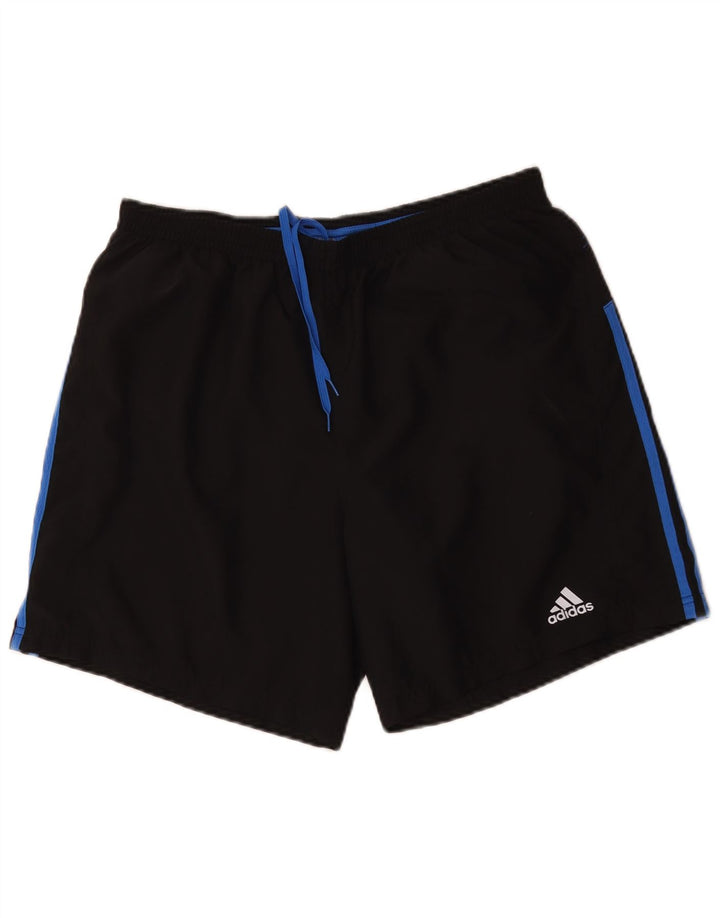 Adidas Mens Climalite Sport Shorts Large  Black Colourblock Polyester