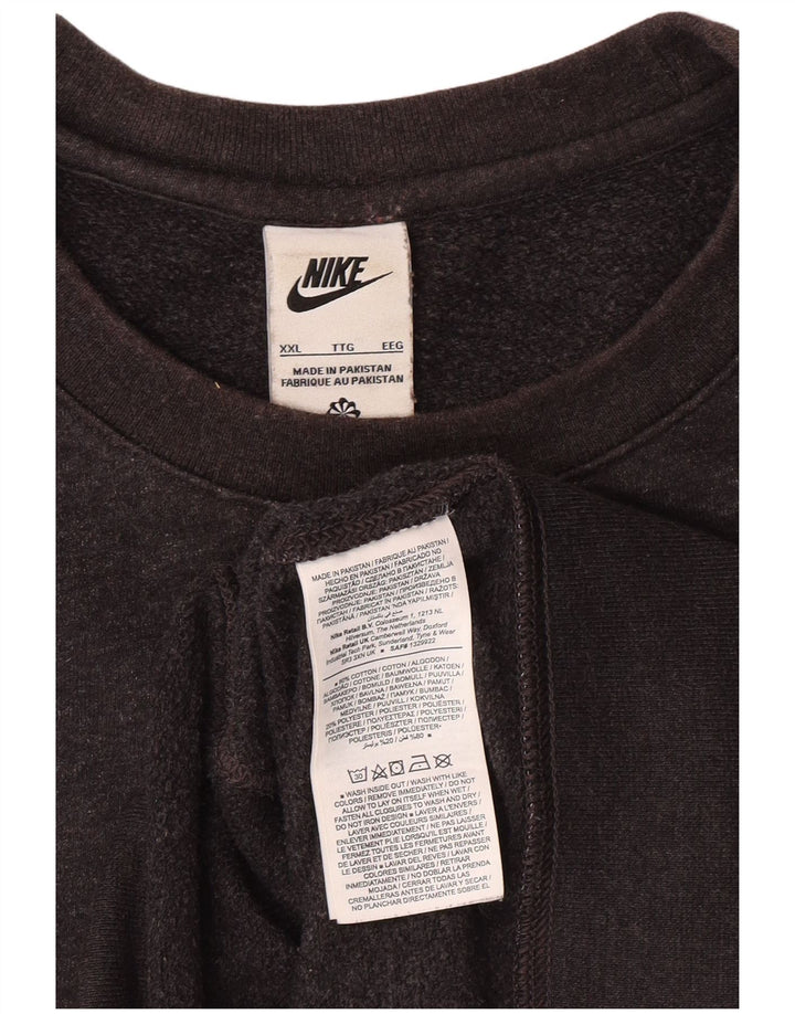 NIKE Mens Sweatshirt Jumper 2XL Grey Cotton