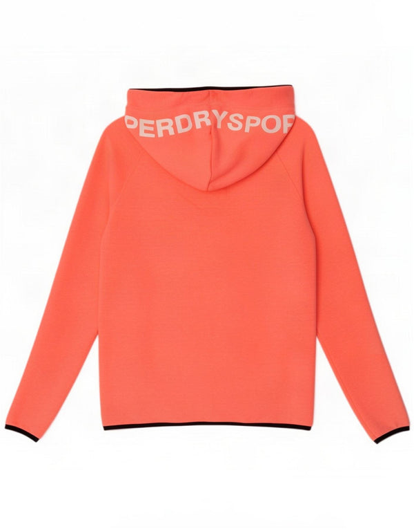 Superdry Pulover cu glugă grafic pentru femei UK 10 Small Pink Poliester
