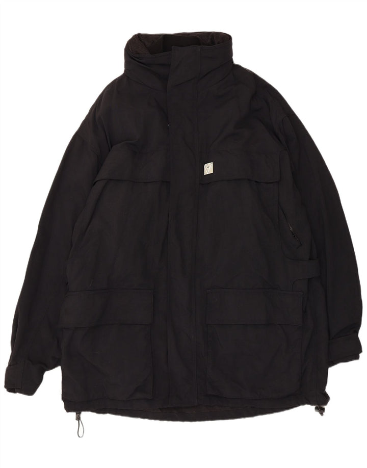 Jachetă vintage pentru bărbați, IT 54 2XL, nailon negru