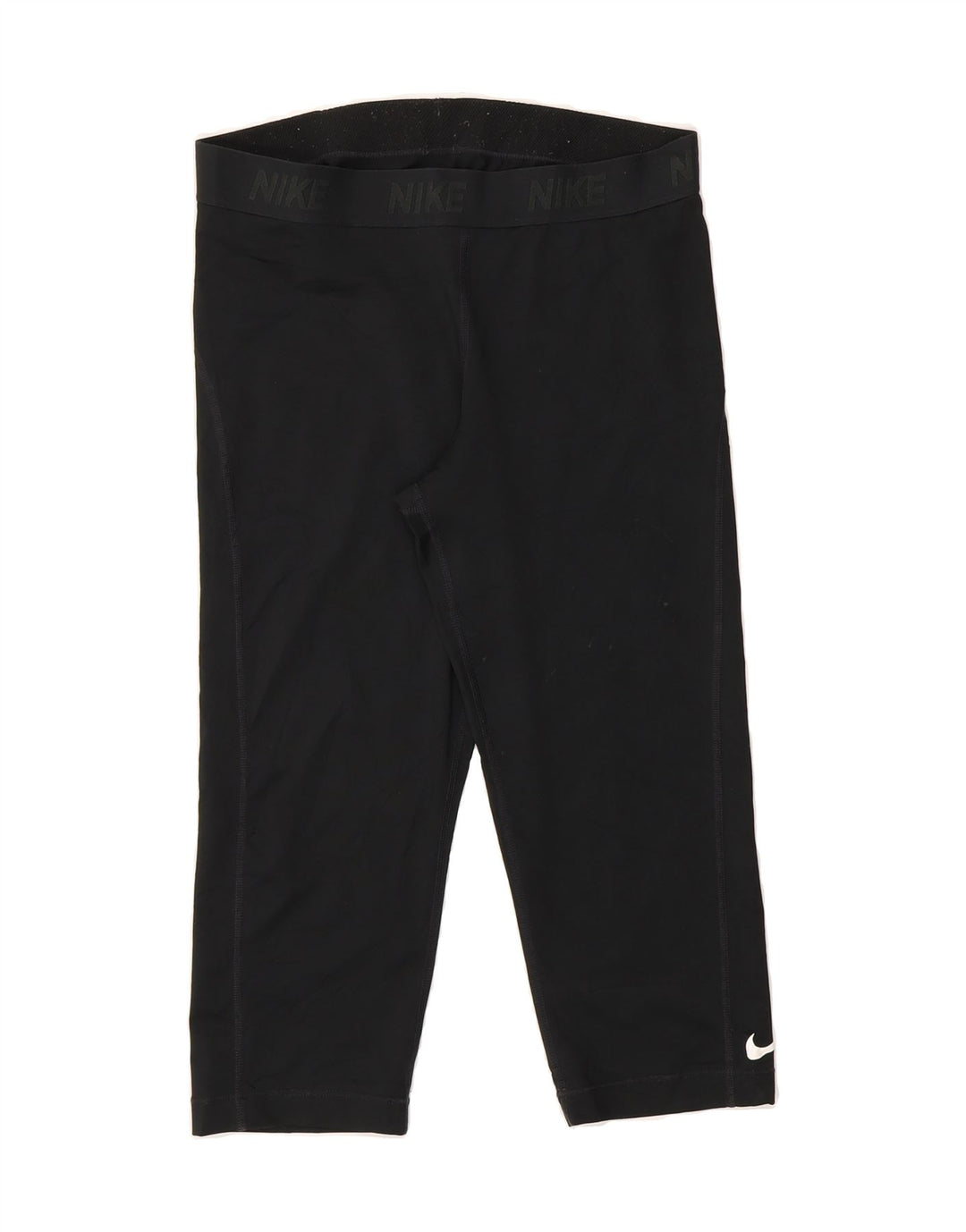 NIKE Womens Graphic Capri Leggings UK 14 Large Black Vintage Nike and Second-Hand Nike from Messina Hembry 