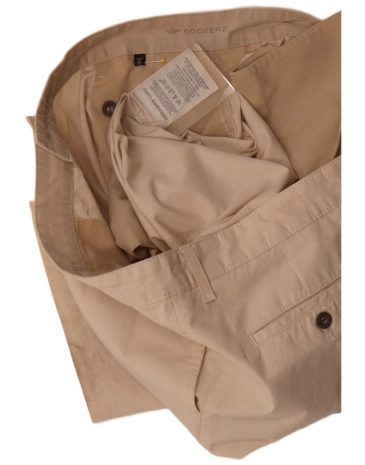 DOCKERS Calça Chino Masculina Reta W38 L34 Algodão Bege