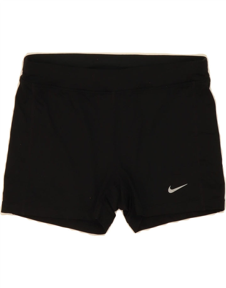 NIKE Womens Dri Fit Sport Shorts UK 12 Medium  Black Polyester Vintage Nike and Second-Hand Nike from Messina Hembry 