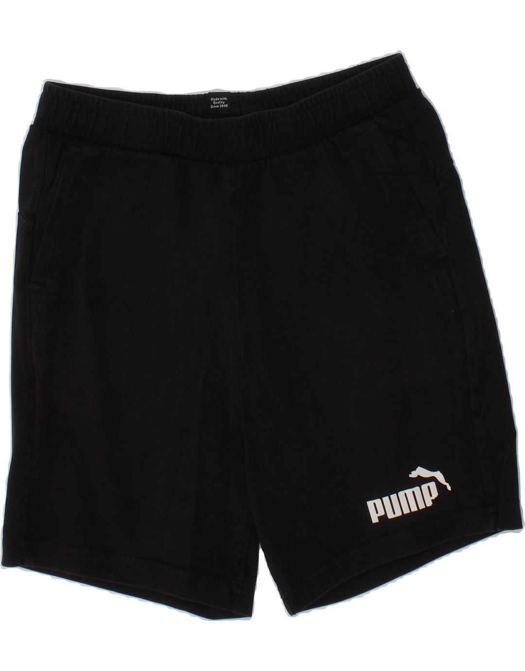 PUMA Boys Graphic Sport Shorts 7-8 Years Black Vintage Puma and Second-Hand Puma from Messina Hembry 