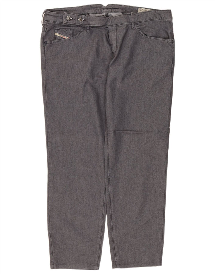 Diesel Womens Straight Jeans W32 L26 Grey Cotton