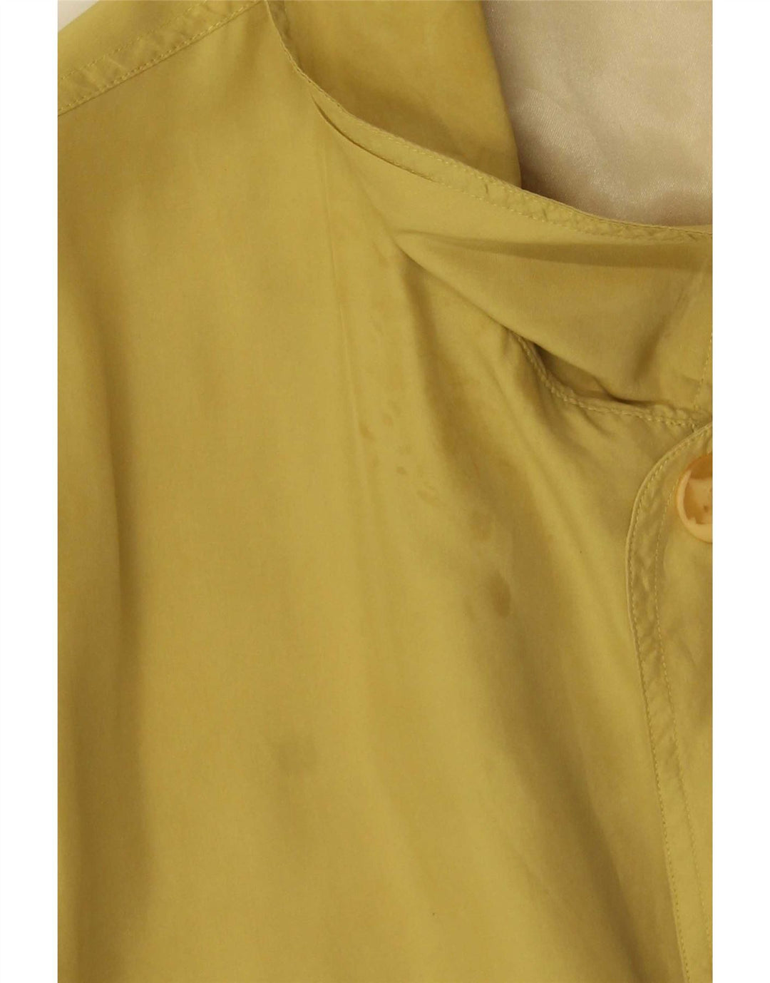 Vintage Mens Utility Jacket UK 44 2XL Yellow Silk