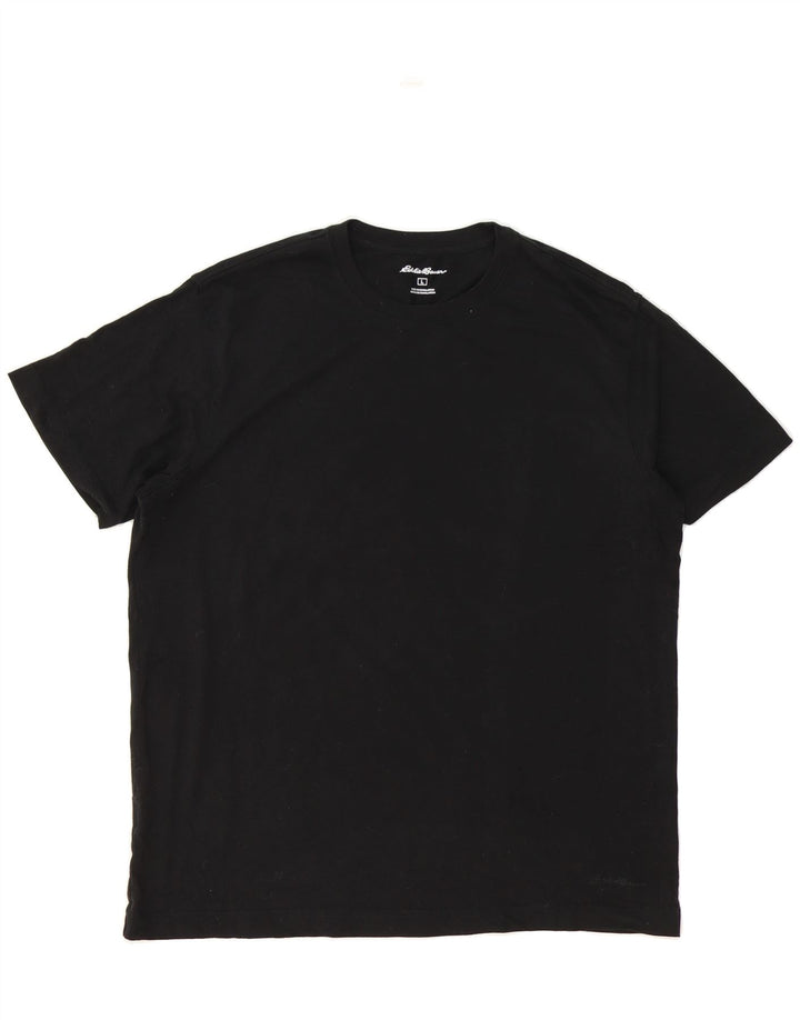 EDDIE BAUER Mens T-Shirt Top Large Black Cotton Vintage Eddie Bauer and Second-Hand Eddie Bauer from Messina Hembry 