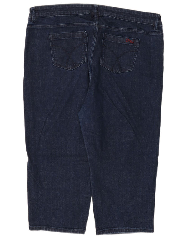 Crew Clothing Womens Cropped Jeans UK 18 XL W38 L19 Navy Blue Cotton