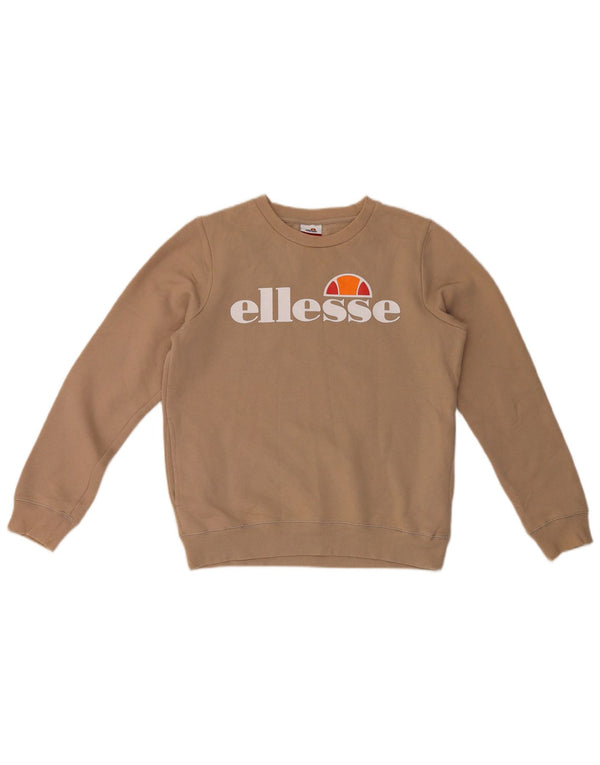 Ellesse Boys Graphic Sweatshirt Jumper 13-14 Years Brown Cotton