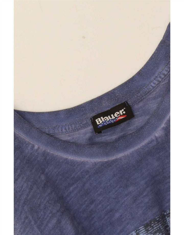 Blauer Mens Graphic T-Shirt Top Medium Navy Blue