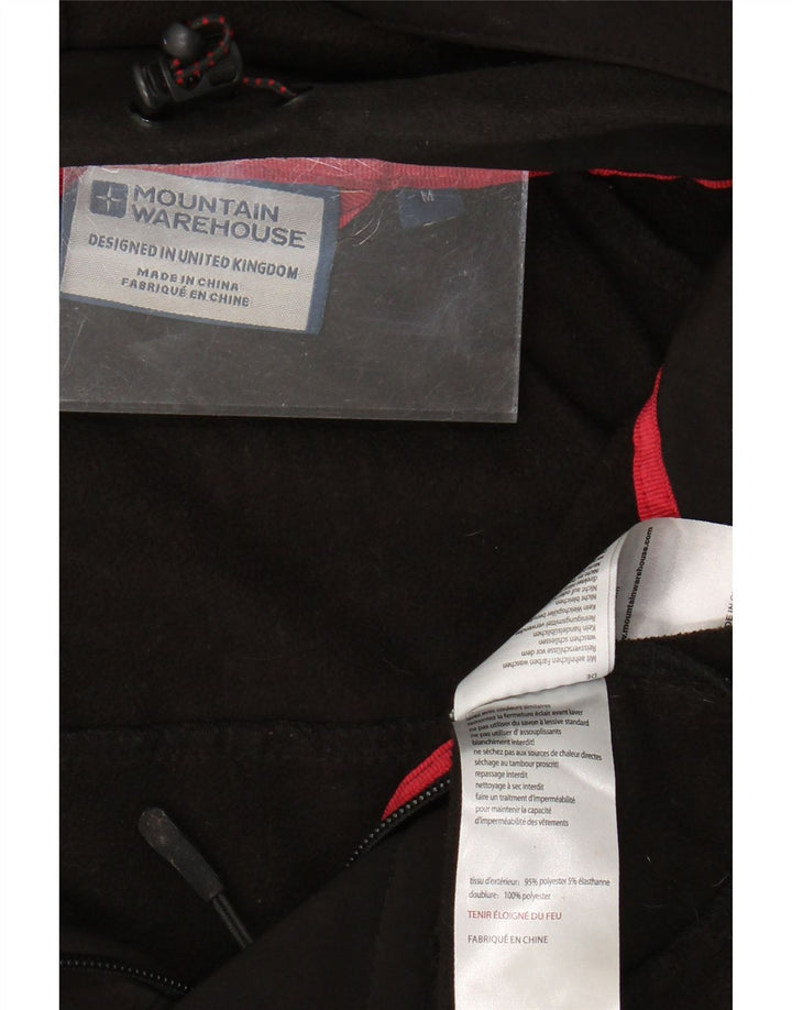 MOUNTAIN WAREHOUSE Mens Windbreaker Jacket UK 38 Medium Black Polyester